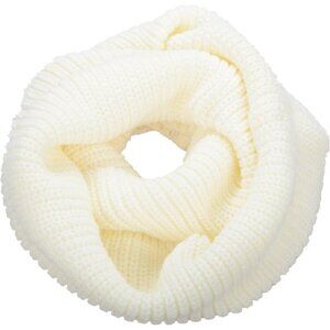 Women's Cream Thick Ribbed Knit Winter Infinity Circle Loop Scarf